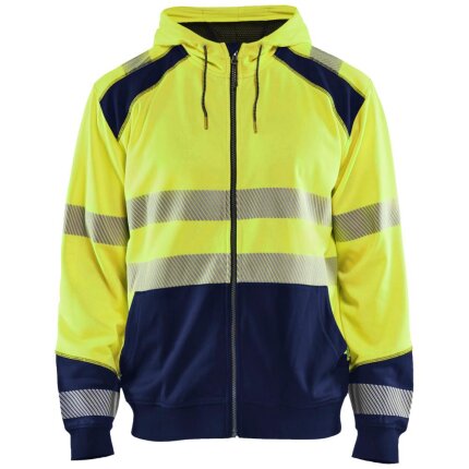 Hi-vis hættetrøje 3546 gul/sort 2XL