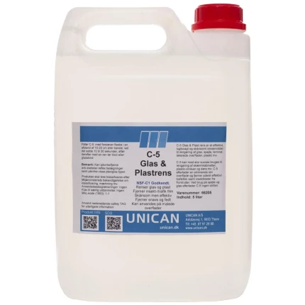 Unican C-5 glas- & plastrens 5ltr