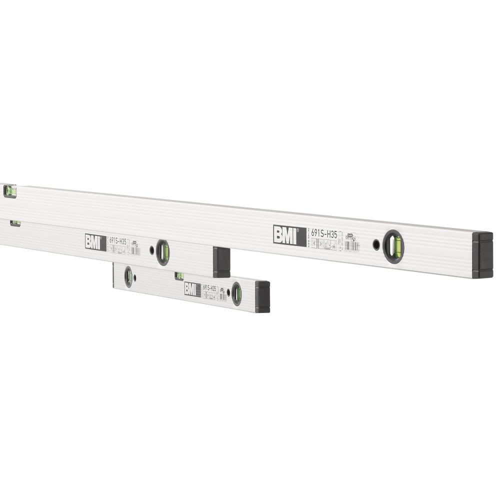 Vaterpassæt BMI H35 60+120+180 cm 3 libeller Vaterpassæt BMI H35 60+120+180 cm 3 libeller