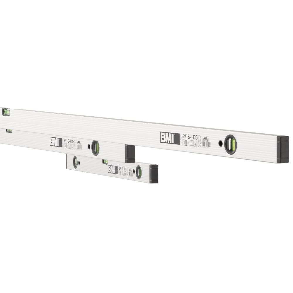 Vaterpassæt BMI H35 60+120+180 cm 3 libeller Vaterpassæt BMI H35 60+120+180 cm 3 libeller