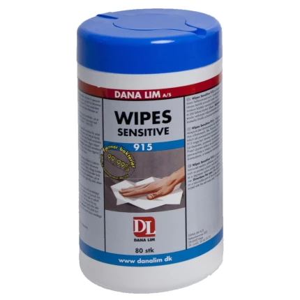 Danalim Wipes Sensitive 915 renseservietter 80 stk