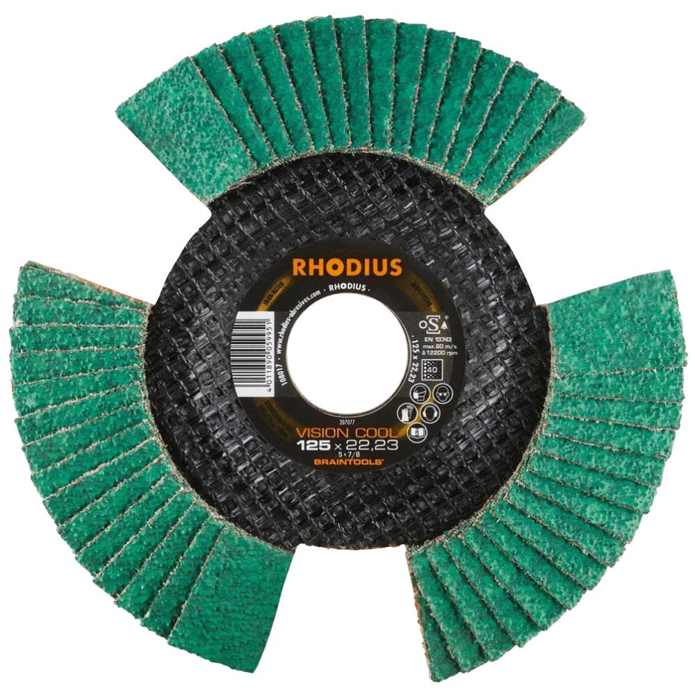 Rhodius lamelslibeskive LZS F Vision 125 mm Rhodius lamelslibeskive LZS F Vision 125 mm