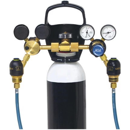 Flaskekobl. t/2 regulator oxygen