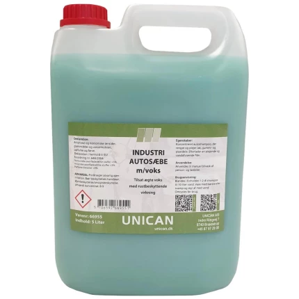 Unican industri-autosæbe m/voks 5ltr