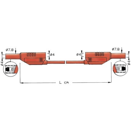 Prøveledning 2711 sort 100 cm