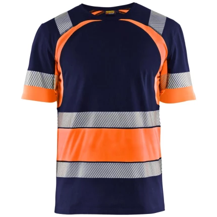 Hi-vis T-shirt 3421 sort/gul 2XL