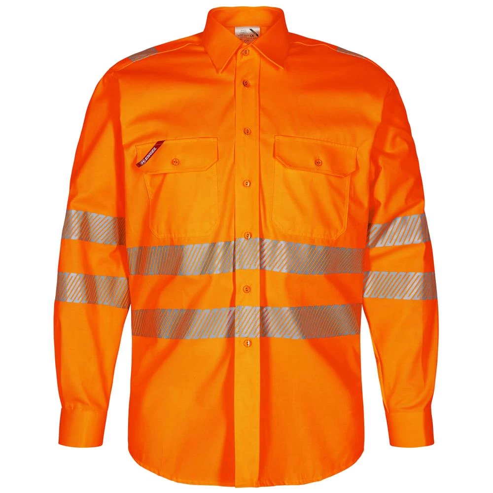 Safety skjorte EN ISO 20471 hi-vis rød 49/50 Safety skjorte EN ISO 20471 hi-vis rød 49/50