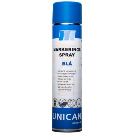 Unican markeringsspray blå 600ml