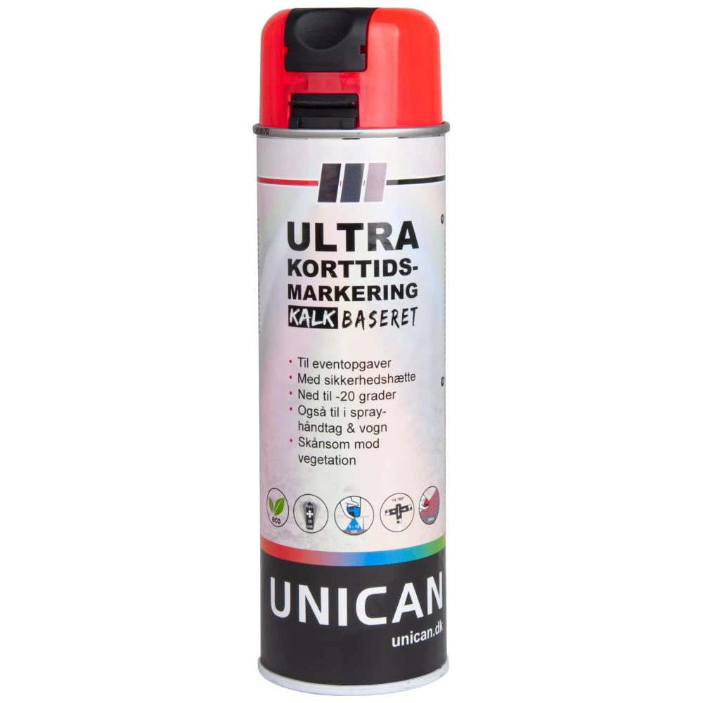 Unican Ultra markérspray rød 500ml Unican Ultra markérspray rød 500ml
