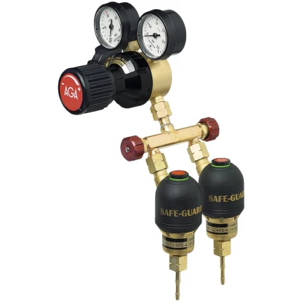 Dobbelt udtag oxygen/øvrige gasser