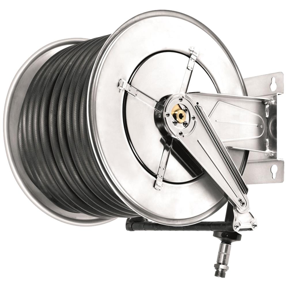 Aut. slangeopruller u/slange t/vand 400 bar rustfr Aut. slangeopruller u/slange t/vand 400 bar rustfr