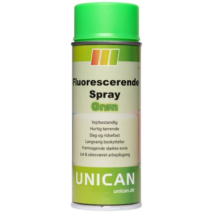 Unican spray fluorescerende grøn 400ml