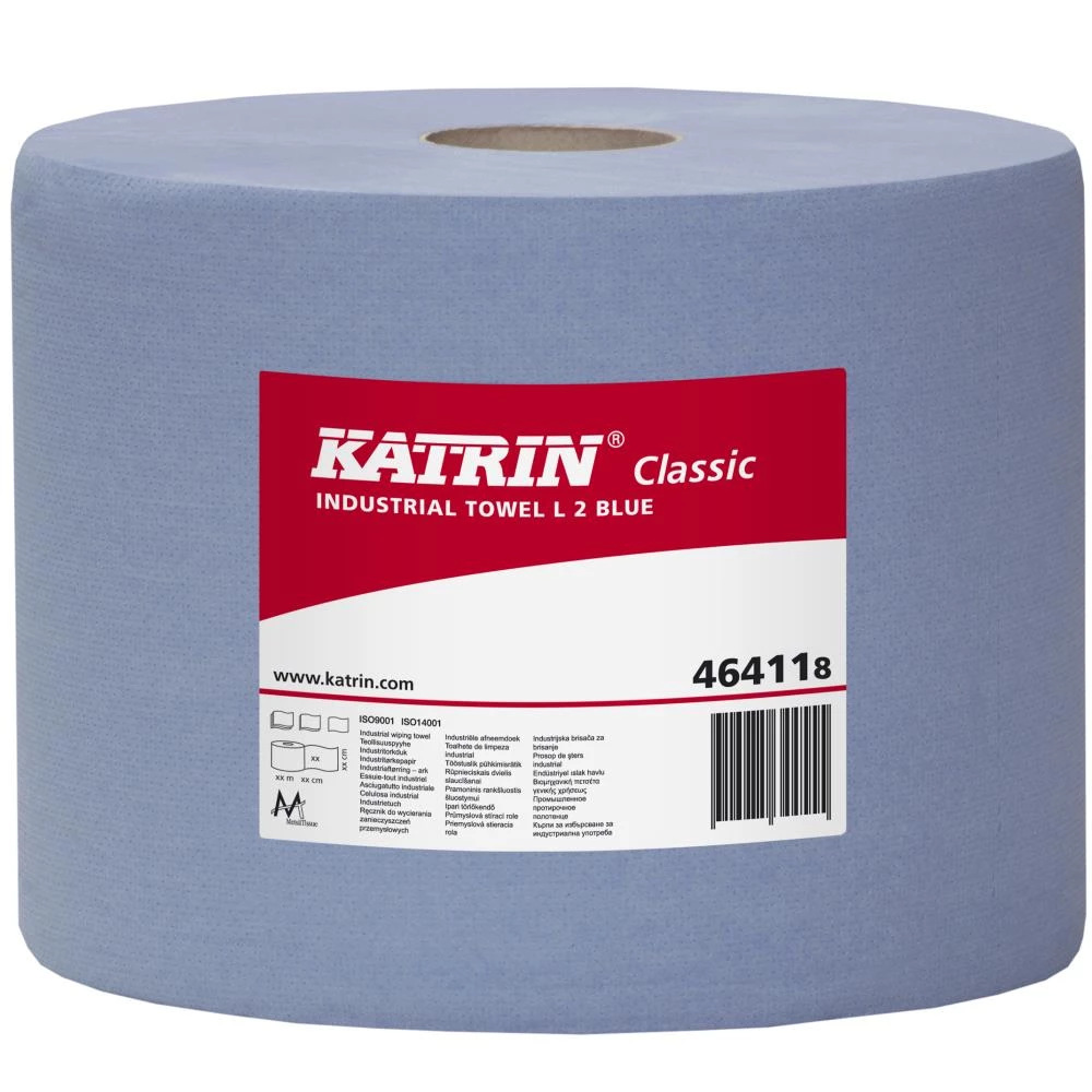 Katrin Classic industripapir L2 blå 22cm×380mtr Katrin Classic industripapir L2 blå 22cm×380mtr
