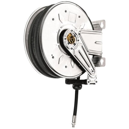 Aut. slangeopruller 3/8″ rustfri u/slange t/200bar