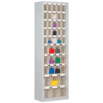 WEZ tiltboks 665×250×2000mm, 5×5+3×4+2×3 rum, grå