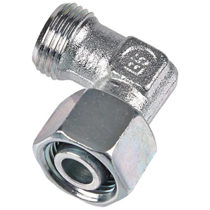 Hydraulisk stilbar vinkel 90° t/rør K419 L metrisk