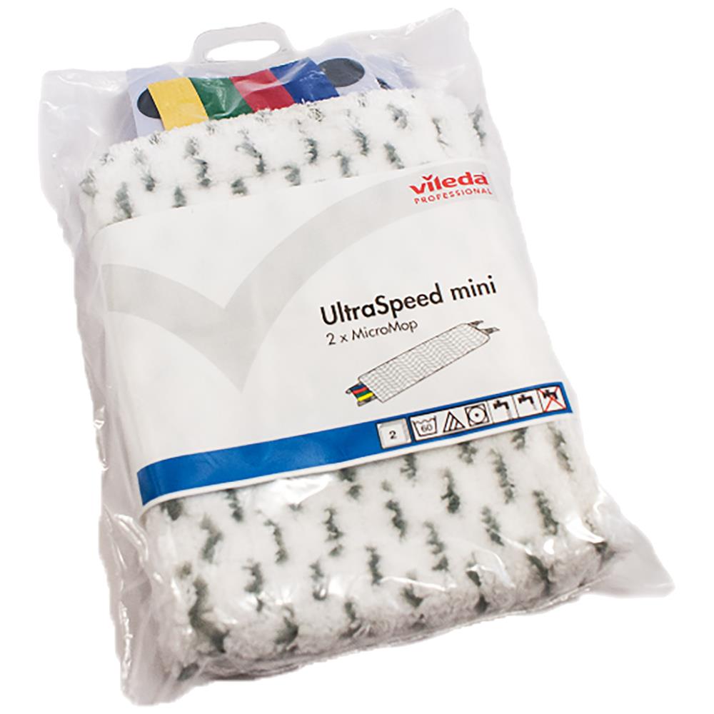 Vileda Ultraspeed Mini refill f/fladmoppe, 2 stk Vileda Ultraspeed Mini refill f/fladmoppe, 2 stk