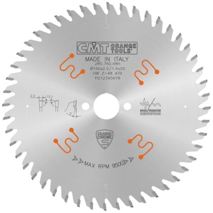 CMT rundsavklinge HM-skær 160×2,2×20 Z48 W Chrom