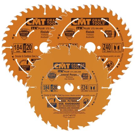 CMT rundsavklingesæt 184×20 Z24-40-40 W, 3stk
