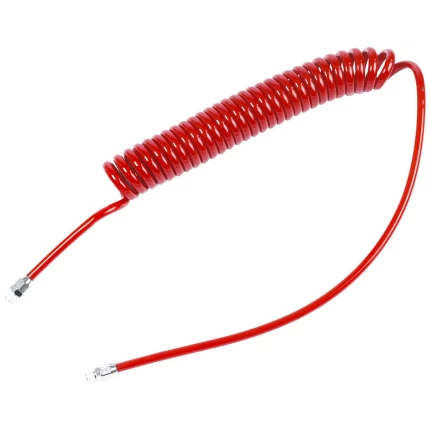 PUR spiralslange rød 8/12mm × 7,5/6m m/3/8″ fit.