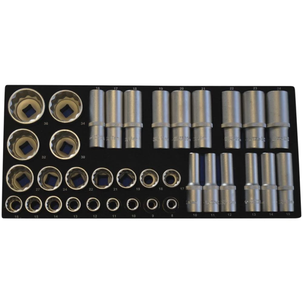 Topsæt 1/2″ kort+lang 12kt.EVA Topsæt 1/2″ kort+lang 12kt.EVA