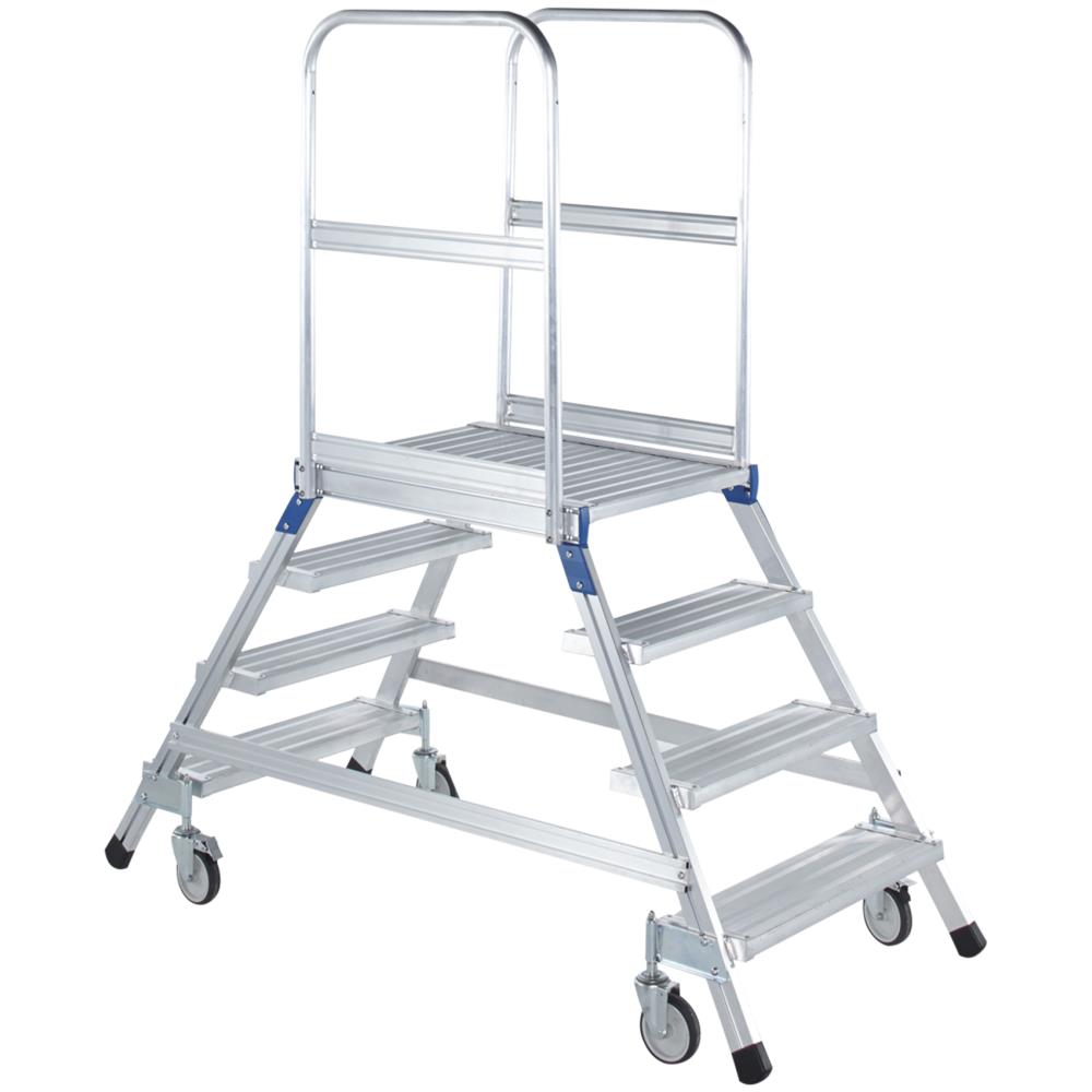 Arbejdsplatform 2-sidet m/riflet trin Arbejdsplatform 2-sidet m/riflet trin