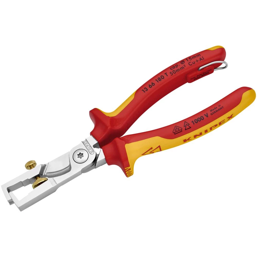 Afisoleringstang m/kabelsaks VDE 180 mm Afisoleringstang m/kabelsaks VDE 180 mm