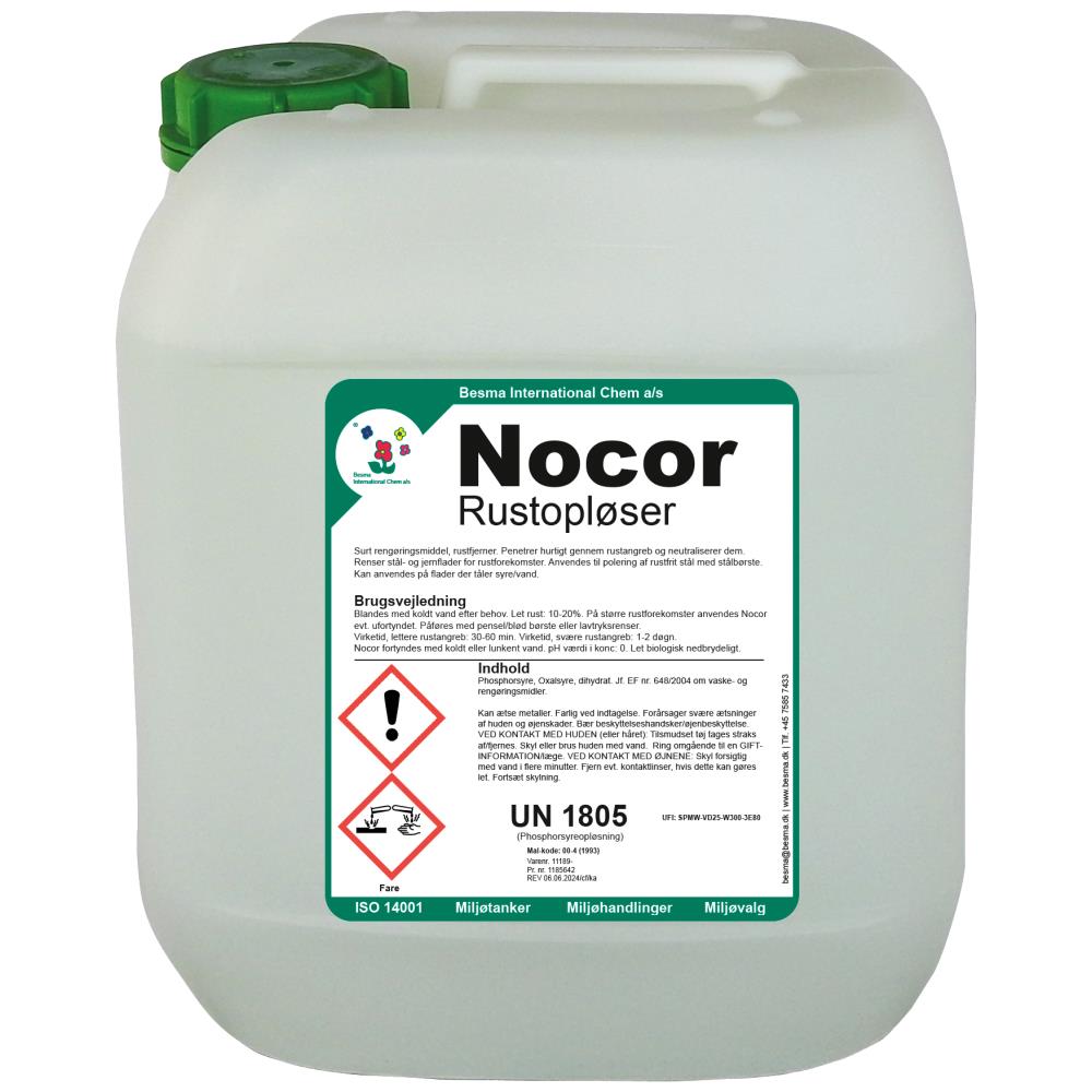 Nocor surt rengøringsmiddel/rustfjerner 5 ltr Nocor surt rengøringsmiddel/rustfjerner 5 ltr