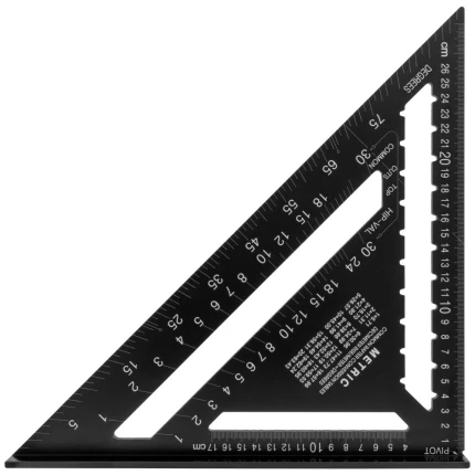Speedvinkel 0-90° 305×305mm sortoxideret aluminium