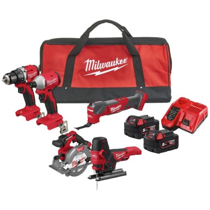 Powerpack 5 maskiner + 2 batteri M18 BLCPP5A-502B