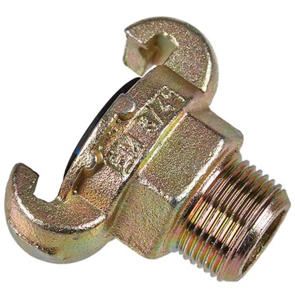 Klokobling m/gevindnippel galv.