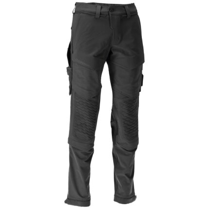 Customized bukser m/knælommer sort