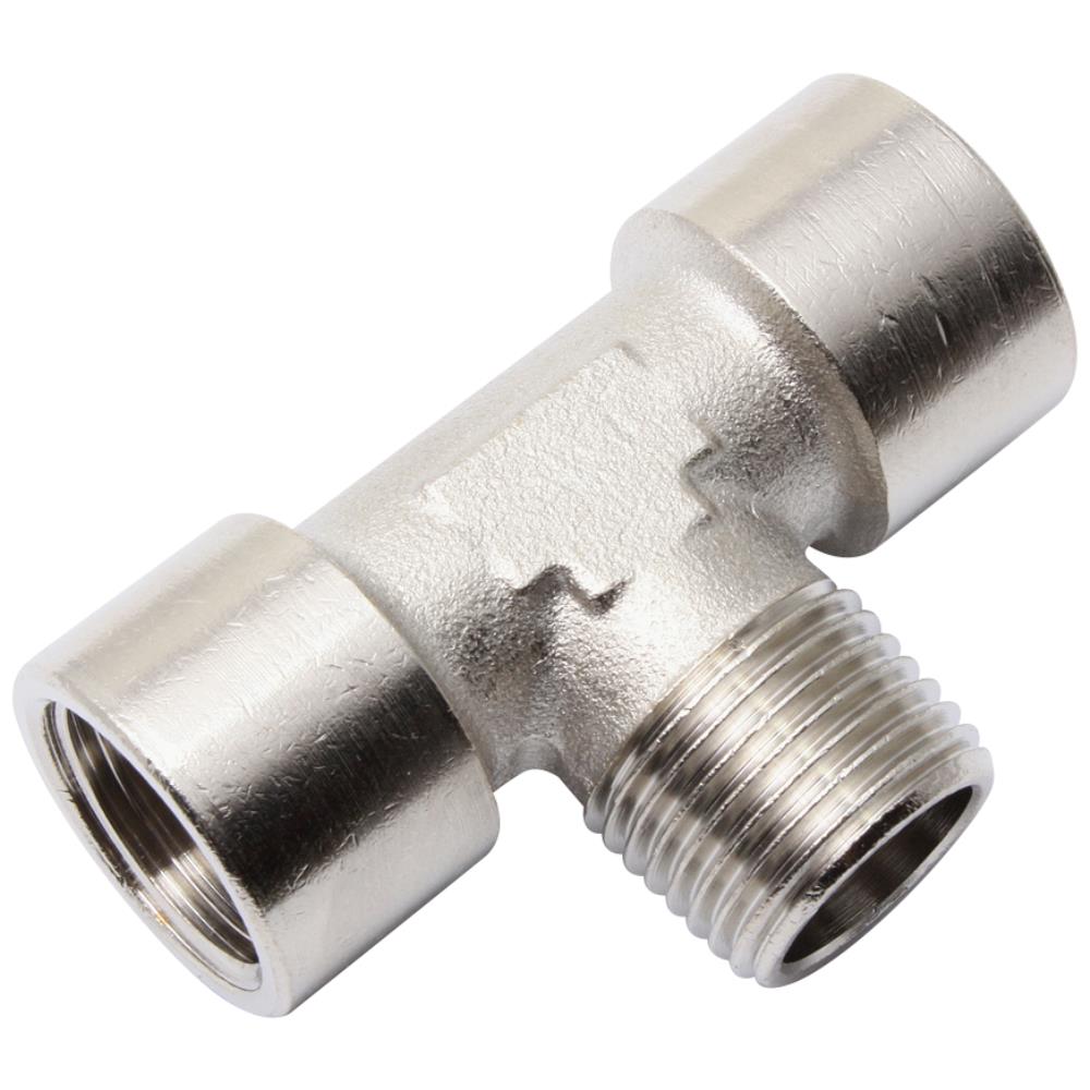 T-stykke 1/2″ 2×indv./1×udv. gevind T-stykke 1/2″ 2×indv./1×udv. gevind