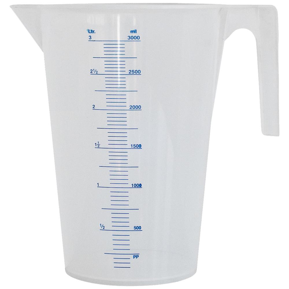 Målebæger transparent PP 3 ltr Målebæger transparent PP 3 ltr