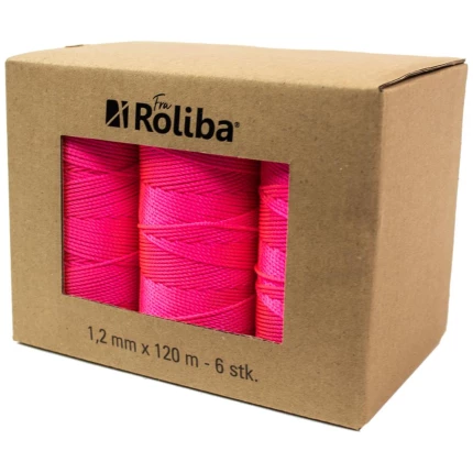 Mursnor 6/8 nylon 3-sl. 1,2mm×120m pink, 6rl