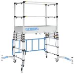 Teletower teleskopstillads 1,4×0,6mtr højde 1-2mtr