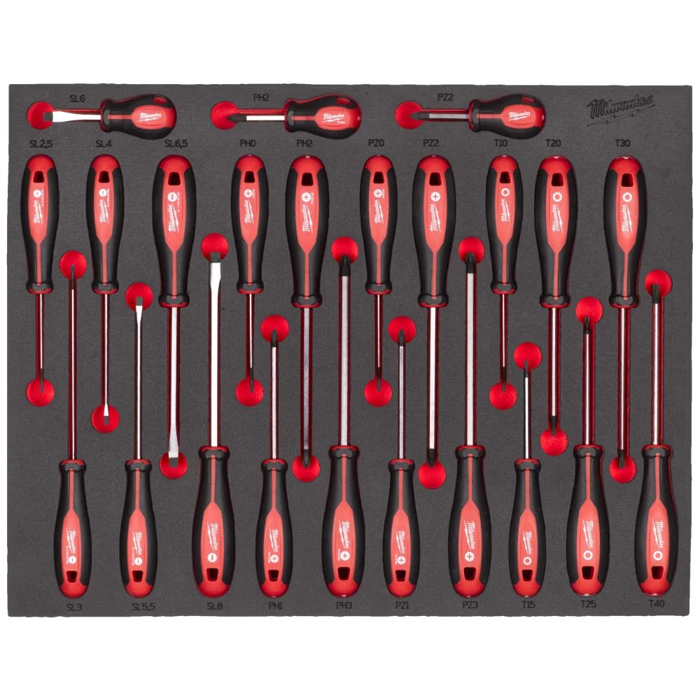 Indsats t/værkstedvogn, skruetrækkere SL-PH-PZ-TX Indsats t/værkstedvogn, skruetrækkere SL-PH-PZ-TX