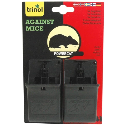 Trinol Powercat musefælde m/lokkemiddel, 2 stk