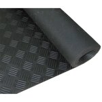 Dørkmåtte sort syntetisk 3 mm 1400mm bred pr meter
