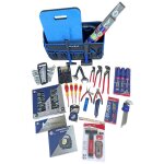 Værktøjstaske i stof m/ass. værktøj, 92 dele