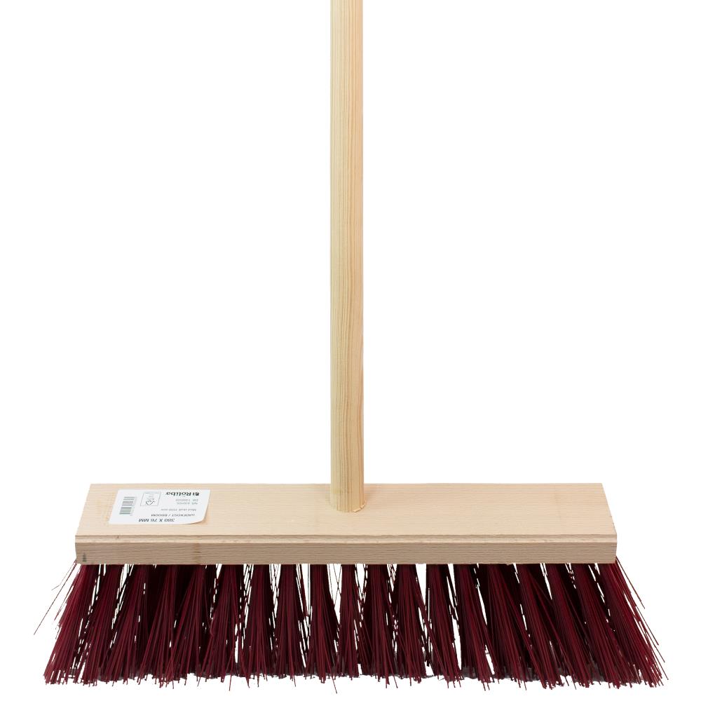 Gadekost røde hår 38×7,6cm m/ø25×1500mm træskaft Gadekost røde hår 38×7,6cm m/ø25×1500mm træskaft