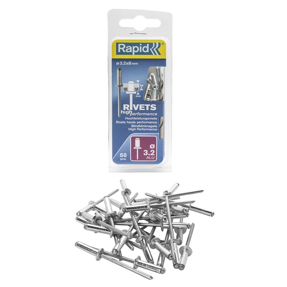 Rapid blindnitter alu ø4,8×10 pk/50 Rapid blindnitter alu ø4,8×10 pk/50