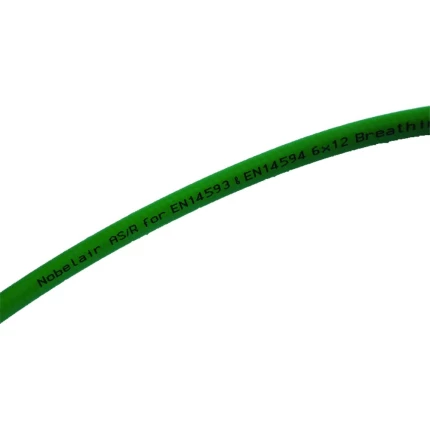 Åndedrætsslange grøn 3/8″ m/2×3/8″ omløbere, 10mtr