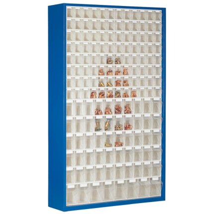 WEZ tiltboks 1270×250×2000mm 8×12+5×10+1×8 rum blå