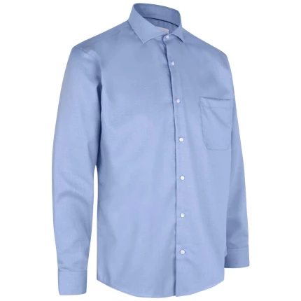 Business-skjorte Dobby Oxford modern lysblå 4XL