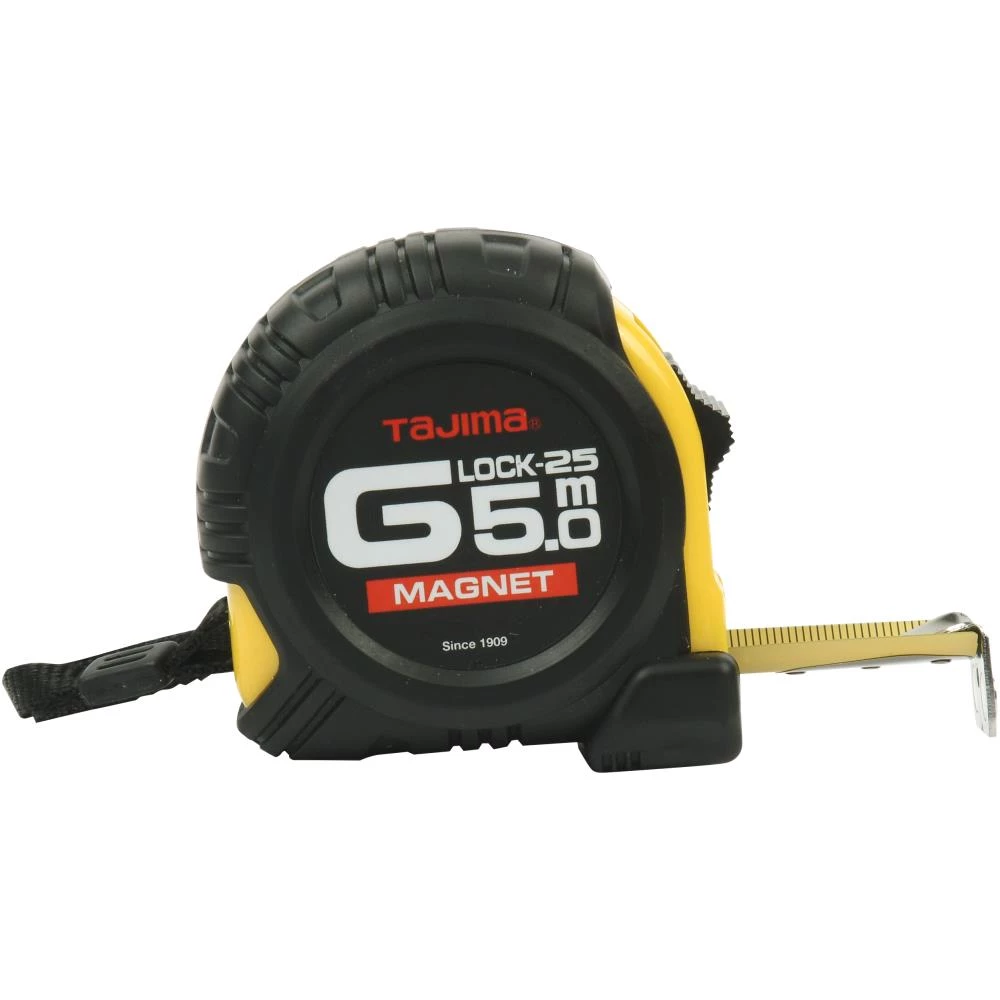 G-Lock båndmål m/magnet 25 mm×5 mtr G-Lock båndmål m/magnet 25 mm×5 mtr