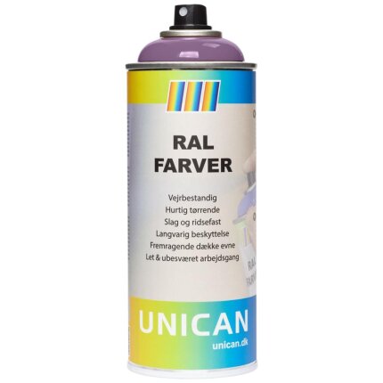 Unican RAL4001 rødlilla spraymaling 400ml