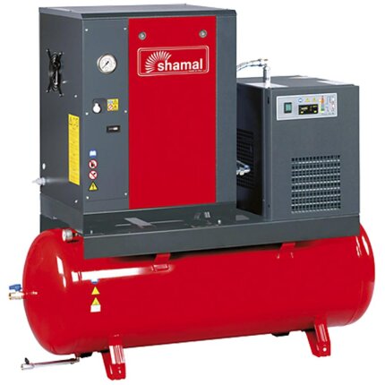 Shamal skruekompressor 5,5 hk m/tørrer 485 ltr/min