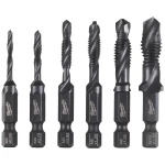 Kombitappe HSS-G 1/4″ 6kt M3-M10, sæt 6stk