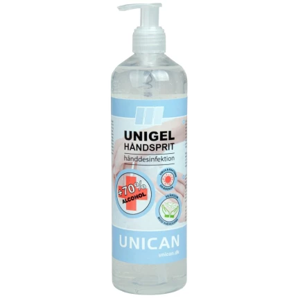 Unican Unigel Håndsprit hånddesinfektion gel 500ml